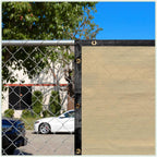 ColourTree Sand Beige Custom Size Shade Cloth front view layout displaying the heavy duty mesh texture and clean border finish.