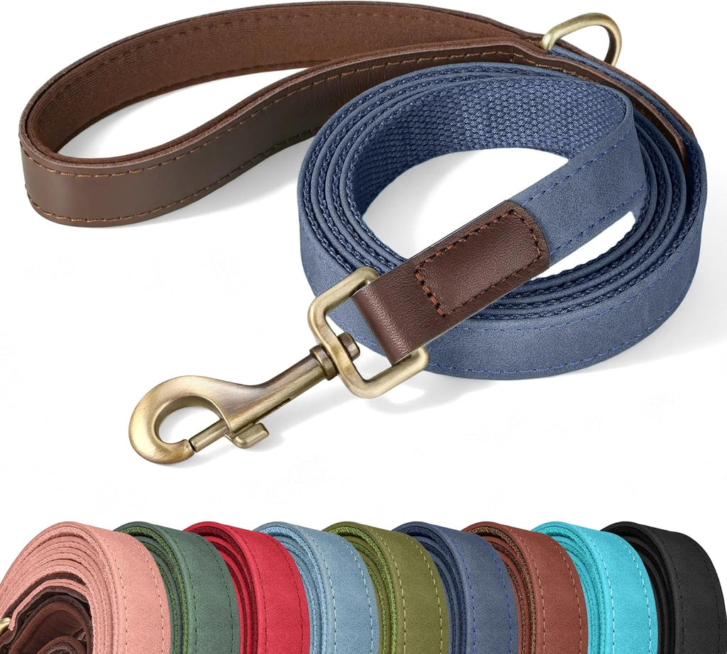 Didog PU Leather Dog Leash for Small Dogs 4.5ft, Soft Padded Handle Dog Leashes for Medium Size, Walking and Training Leashes Faux Leather for Large Pet,Green - Image 10