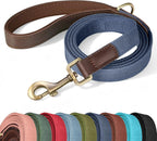 Didog PU Leather Dog Leash for Small Dogs 4.5ft, Soft Padded Handle Dog Leashes for Medium Size, Walking and Training Leashes Faux Leather for Large Pet,Green - Image 10
