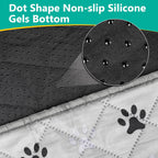 Furwey reusable pee pads placed under pet food bowl for floor protection