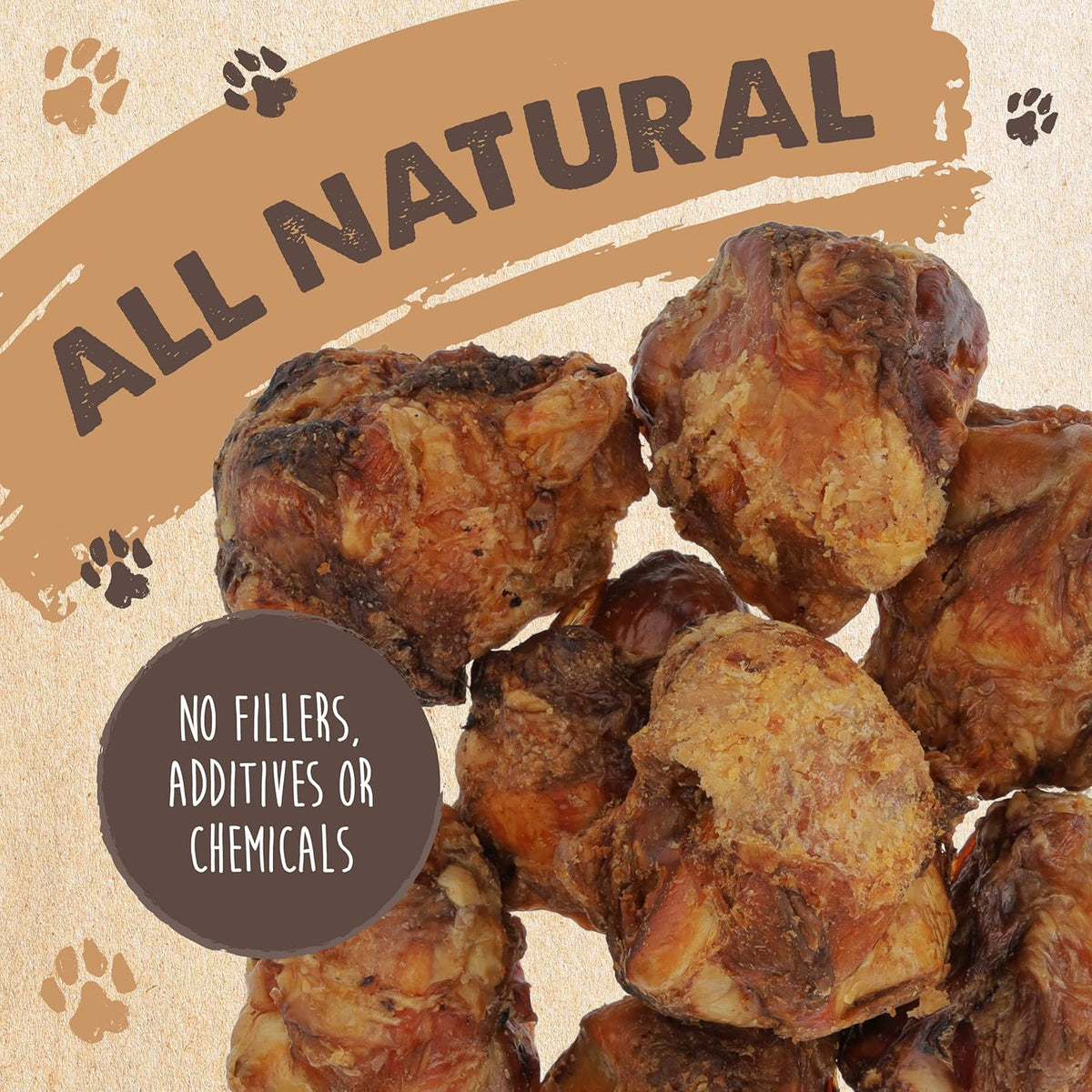Natural grass-fed beef knuckle bones for dogs