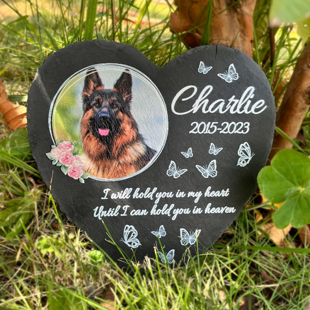 Odb dog memorial stone front view for loss of pet