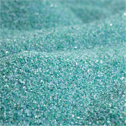 Sandtastik Caribbean Mist coarse sand 25 pound bulk box front view