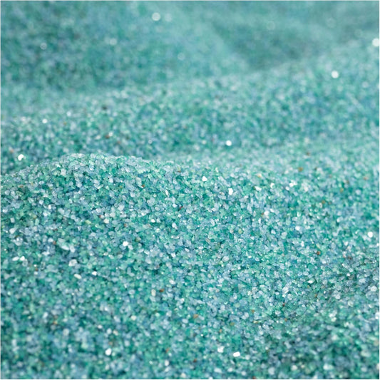 Sandtastik Caribbean Mist coarse sand 25 pound bulk box front view