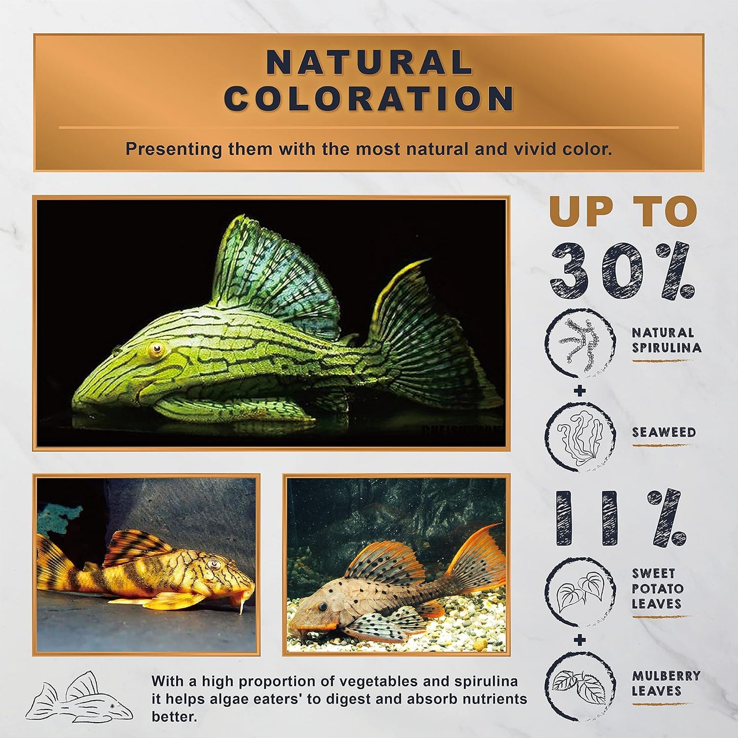 Ultra Fresh Algae Wafers feeding instructions for plecos and catfish