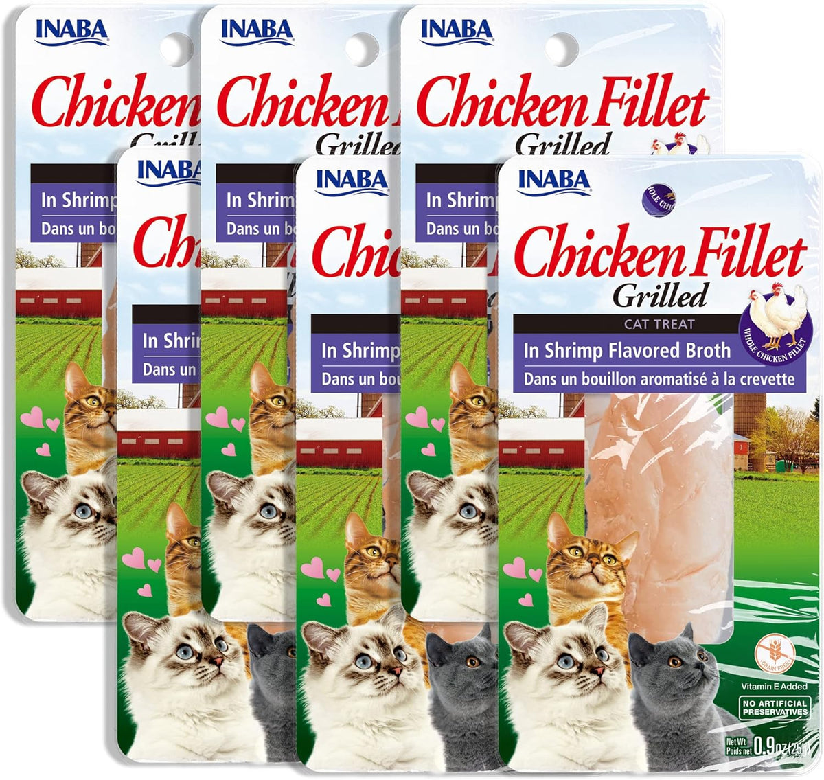 Comparison of Inaba cat treat flavors in variety box