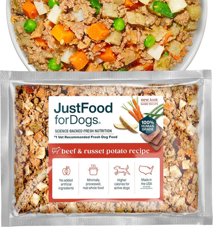 Just Food for Dogs Frozen Fresh Dog Food Toppers and Meals, Human Grade, Balanced Fresh Pet Meal or Topper, No Preservatives, Limited Ingredient Recipe, Beef and Turkey 5.5 oz - 18 Pack - Image 11
