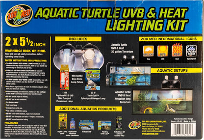 Zoo Med turtle basking light kit with dual ceramic sockets close up view.