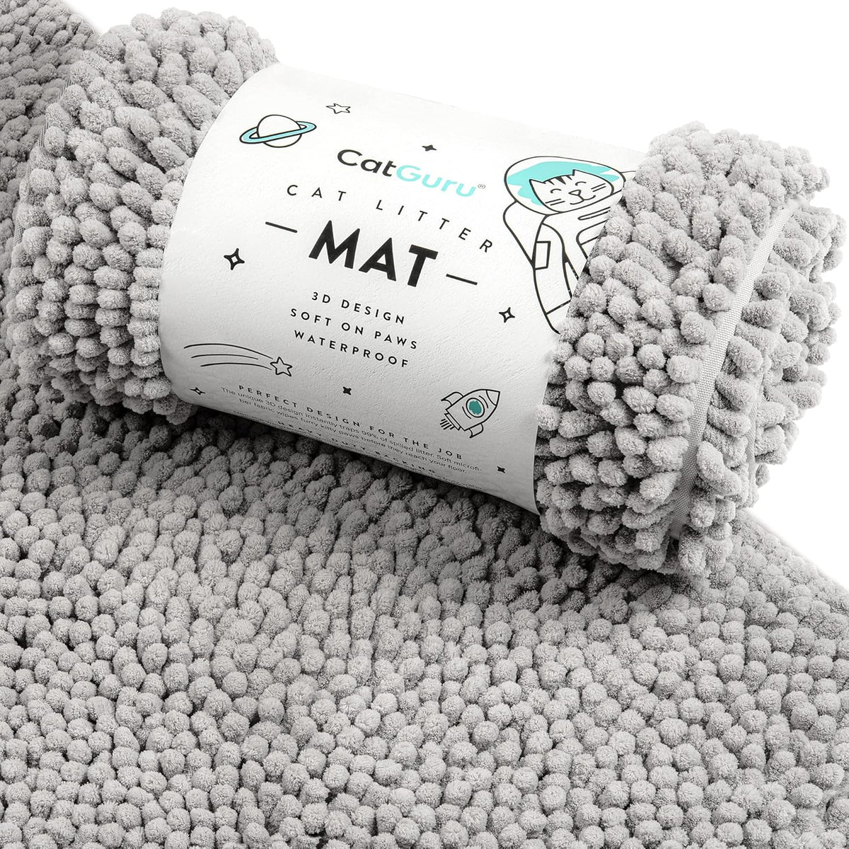 CatGuru premium waterproof cat litter mat front view