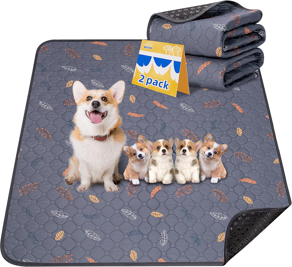 Sunheir Washable Pee Pads for Dogs , Thick Heavy Absorbency Reusable, Prevent Leakage, Waterproof , Non-Slip Pee Pads for Puppy Playpen, Crate, Whelping Box, Potty Training, Grey, 2 packs - Image 11