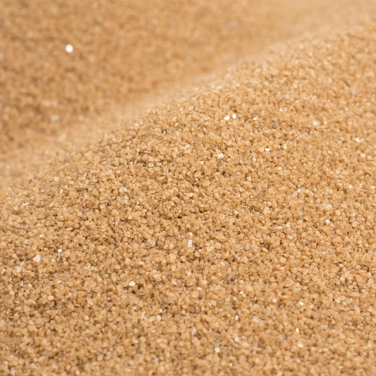 Close up texture of Sandtastik mocha latte coarse sand