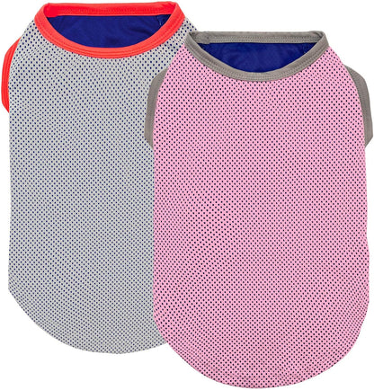 KYEESE 2Pack Dog Cooling Shirt, Breathable Dog Shirt for Small Dogs, Sun Protection Dogs Cooling Vest Tank Top, Lightweight Soft Sleeveless Summer Pet Clothes, Polar Bear+Ice, M - Image 11