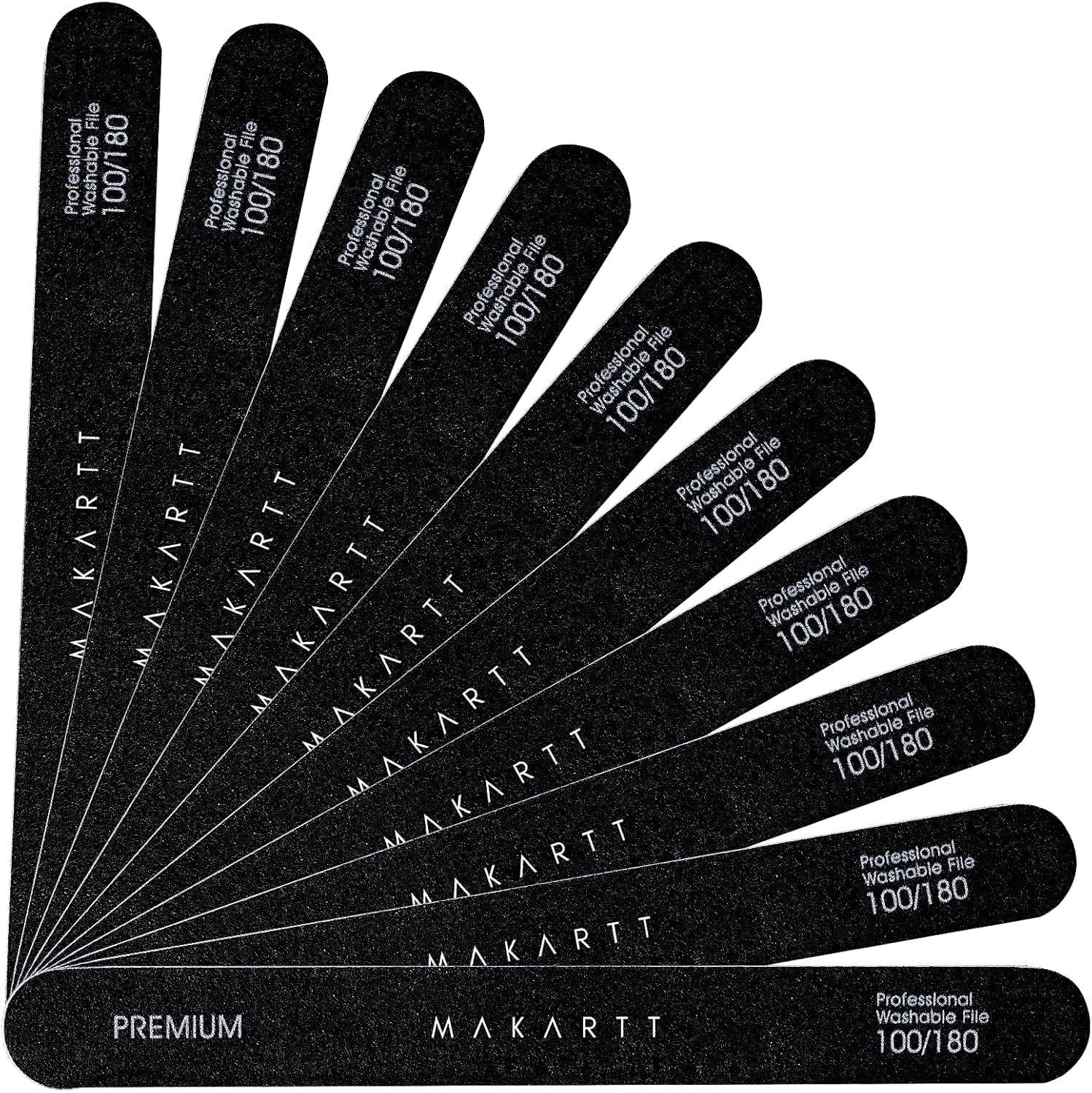 Makartt 100/180 grit nail file set front view