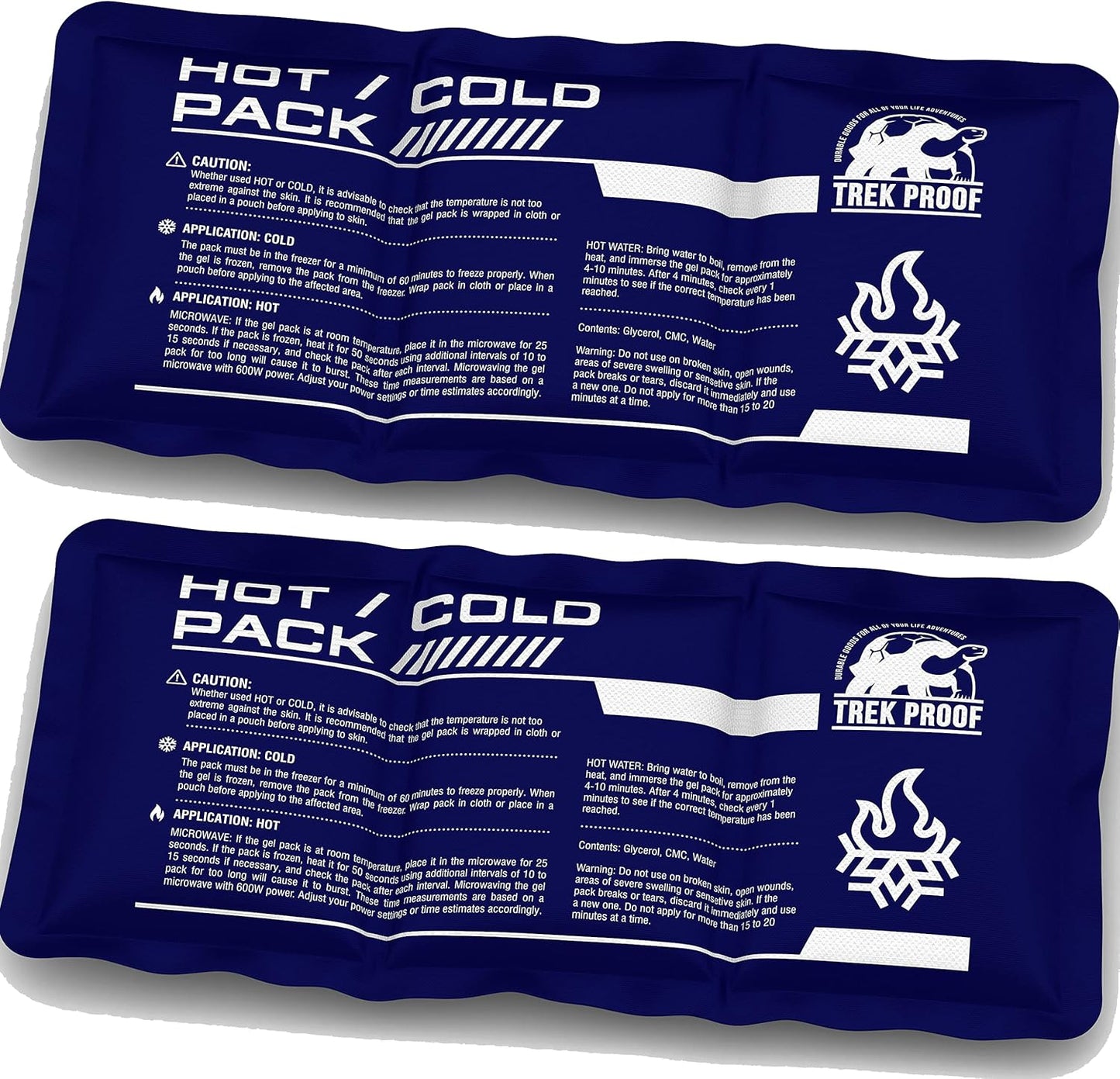 TrekProof flexible reusable gel ice pack front view