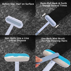 Hidden tail brush tool removing lint from crevice