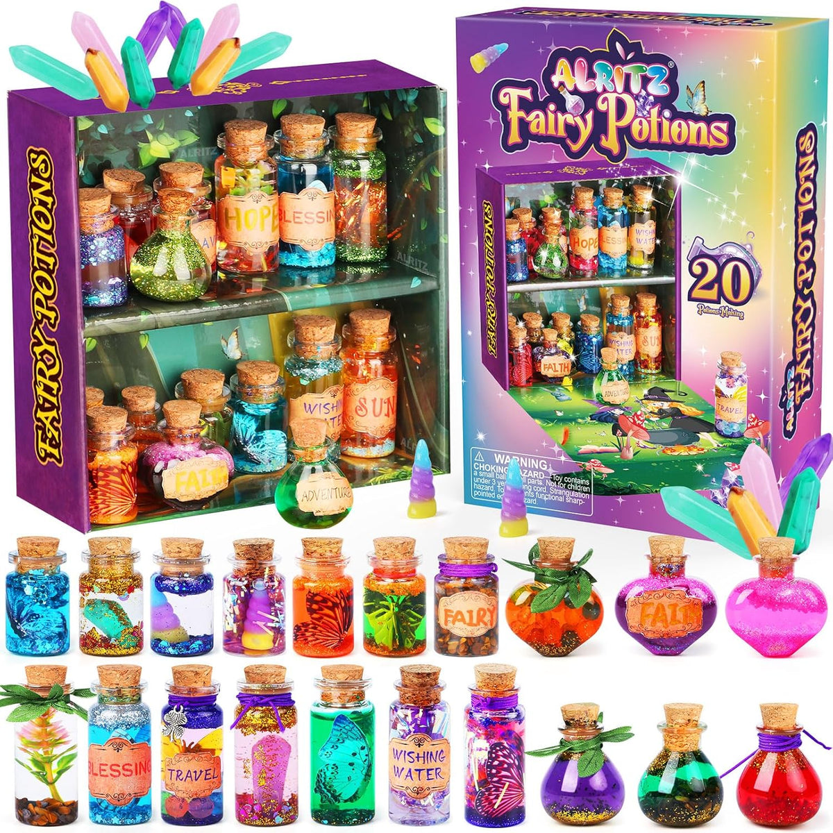 Alritz Fairy Potions Kit front box view with magic bottles