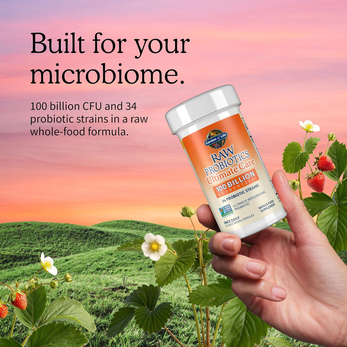 Garden of Life Raw Probiotics Ultimate Care supplement facts panel