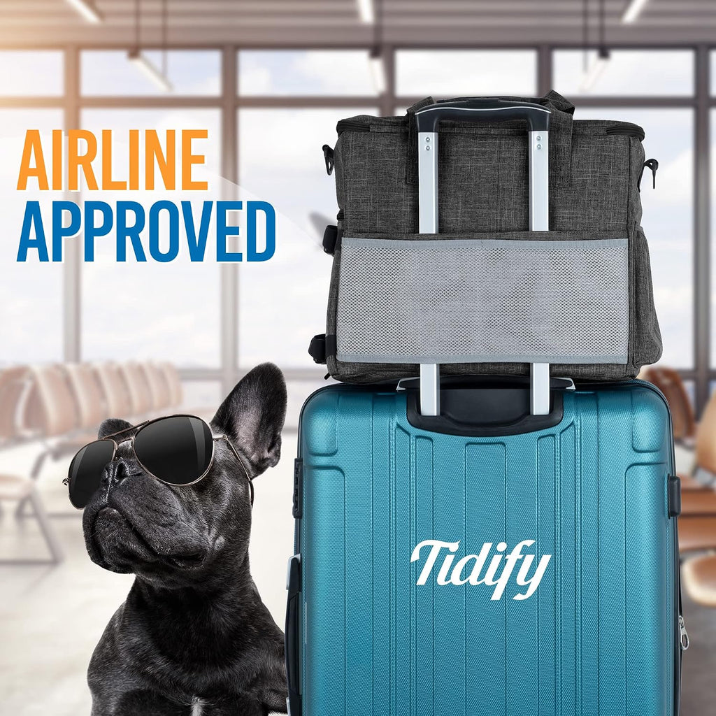 Close up of collapsible bowls included in Tidify travel set