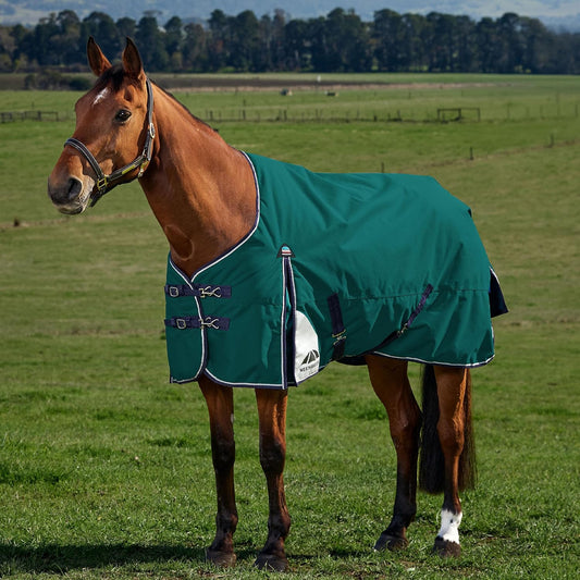 WeatherBeeta ComFiTec Plus Dynamic 0g lightweight waterproof sheet side view displaying the traditional side gusset layout.