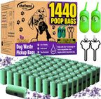 Doggy Poop Bags Biodegradable with Dispenser (1440 Bags) Eco-friendly Dog Waste Pickup Bags Landfill-friendly Refill Rolls Cat Waste Bags (Green, 72 Rolls, Unscented) - Image 12