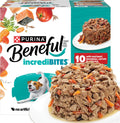 Purina Beneful IncrediBites Small Breed Wet Dog Food Variety Pack front view showing thirty count premium cans.