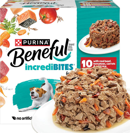 Beneful Purina Small Breed Wet Dog Food Variety Pack,IncrediBites with Real Beef,Chicken and Salmon - 3 Oz. Cans,(Pack of 60) - Image 15