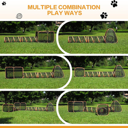 Wilhiker cat harness and leash set laid out next to the interactive feather wand toys