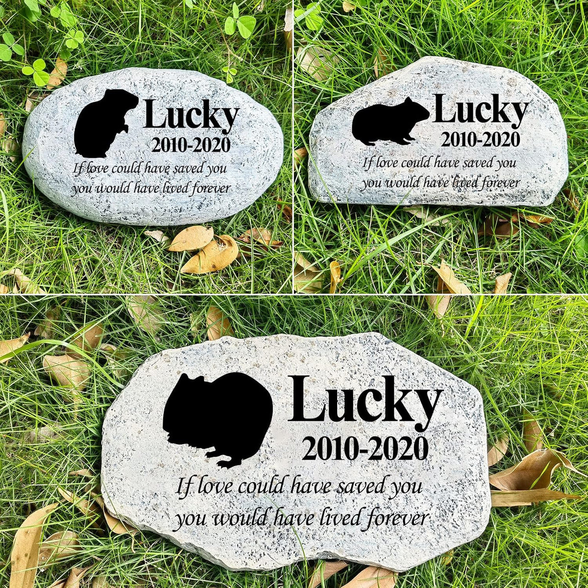 Zatanmulo Personalized Pet Memorial Stone, Garden Memorial Stone Personalized, Cat Headstone, Cat Tombstone, Memorial Plaque Outdoor, Garden Stepping Stone (Cat) - Image 11
