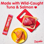 Thirty-two pack of Delectables Squeezable Puree for cats