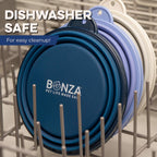Bonza portable pet water bowl outdoors on hiking trail