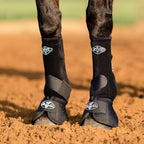 Soft Lycra rim edge designed for pastern rubbing prevention