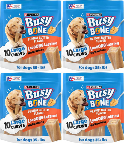 Purina Busy Bone Adult Dog Chew Bone Treats, Peanut Butter - 10 ct. Pouch - Image 12