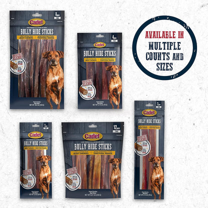 Cadet Bully Hide Sticks for Large Dogs - All-Natural Beef Pizzle, High Protein, Low Fat, Long-Lasting, Grain & Rawhide-Free Dog Chews for Aggressive Chewers, Large (8 Count) - Image 9