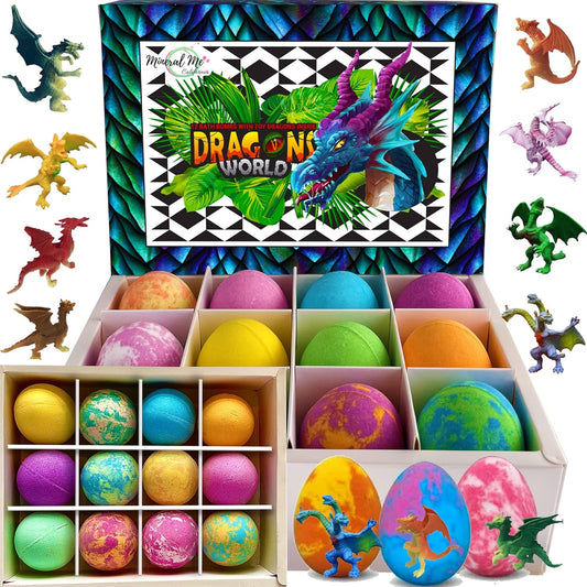 Mineral Me California Dragon World bath bombs for kids front packaging view
