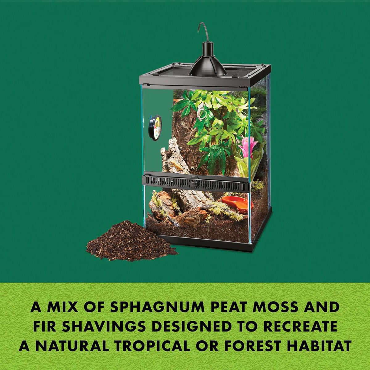 Two pack bundle of Zilla reptile terrarium bedding for tropical environments