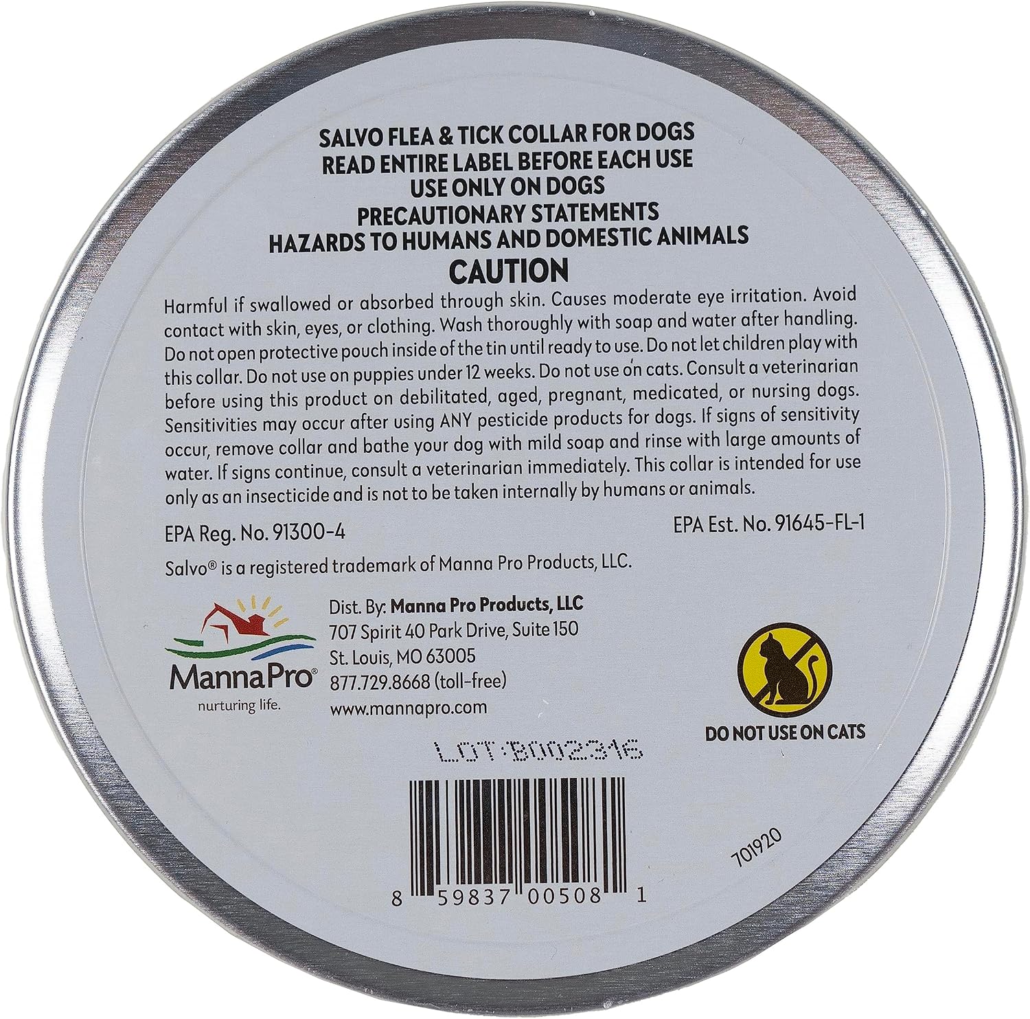 Salvo flea and tick prevention packaging for large dogs
