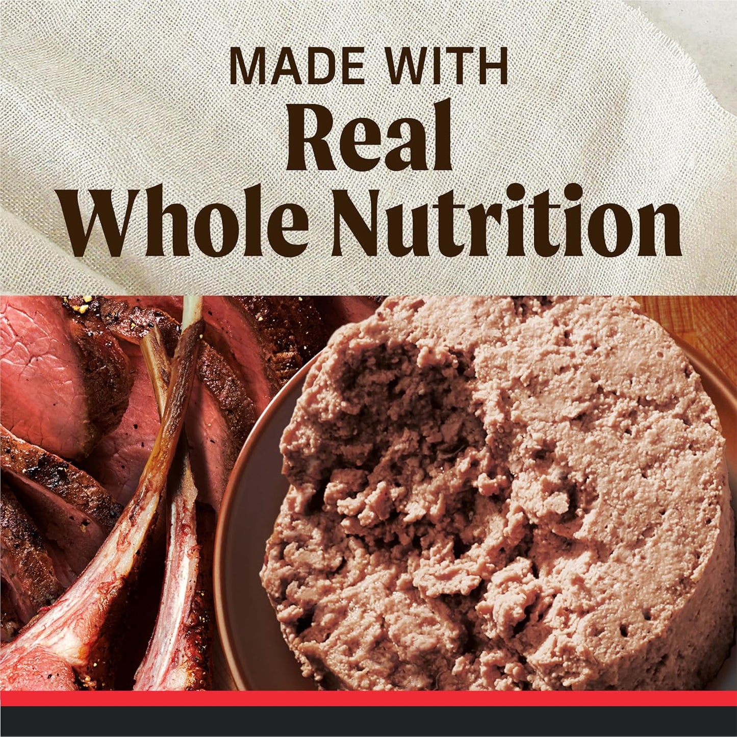 Merrick poultry free wet dog food pate texture view