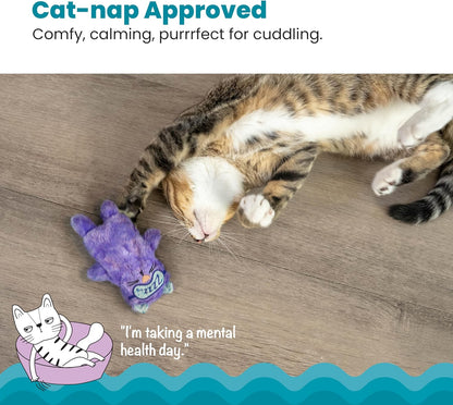 Catstages Purr Pillow showing embroidered sleeping mask detail