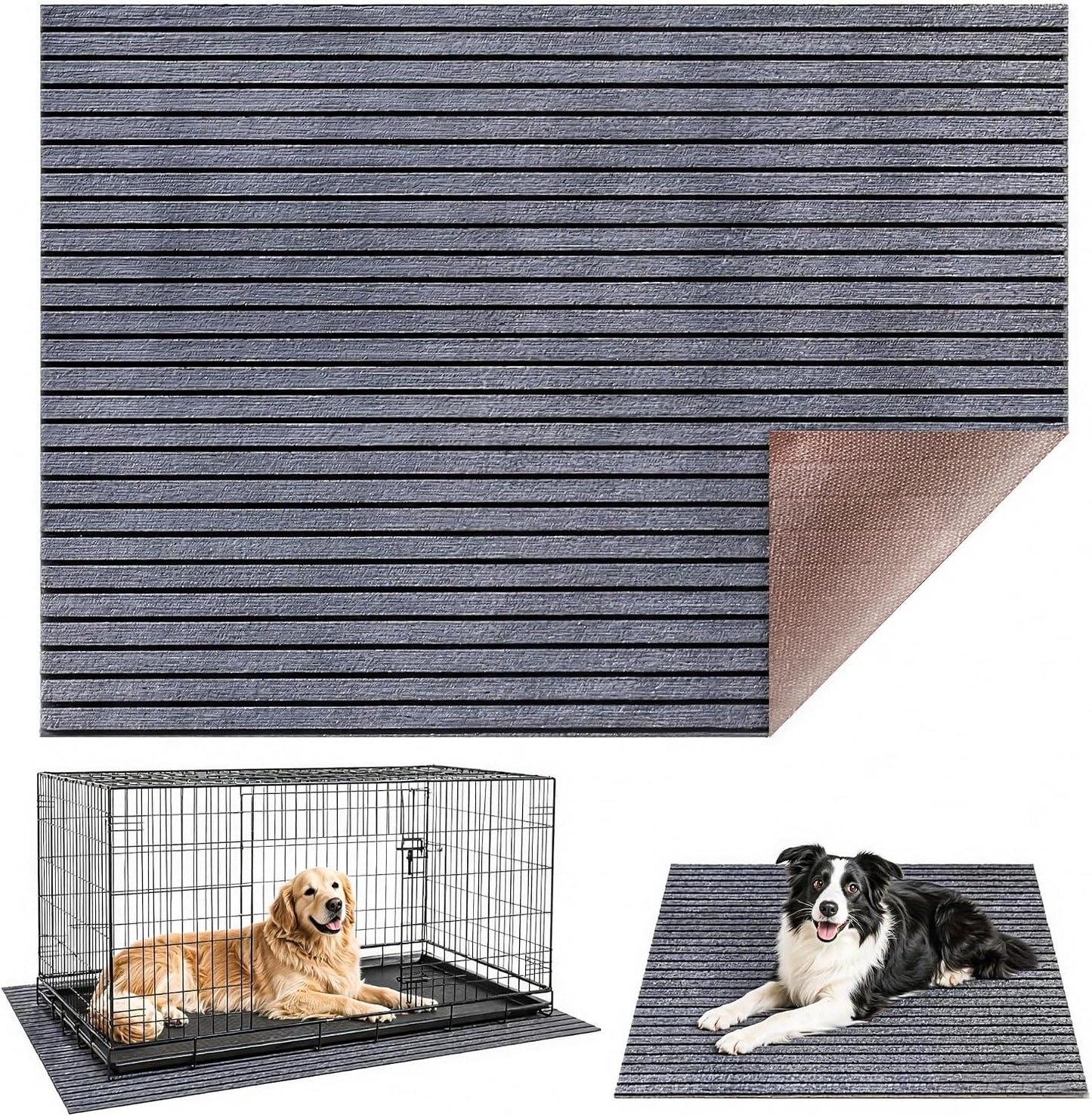 Tempoak 47x59 inch dog crate mat front view