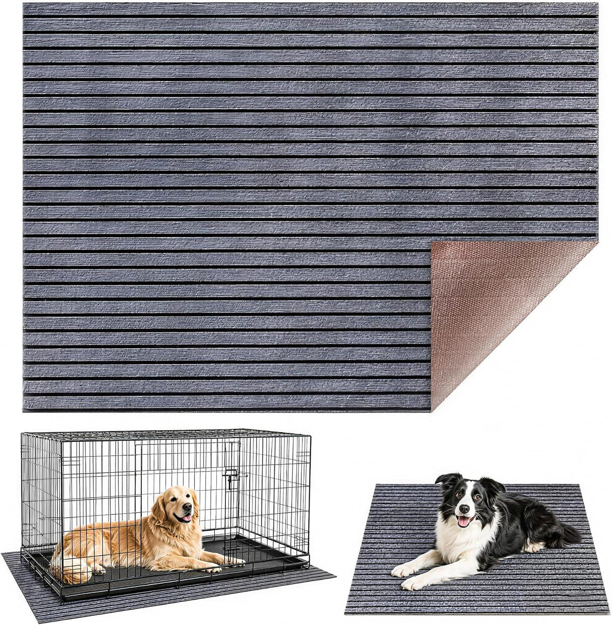 Tempoak 47x59 inch dog crate mat front view