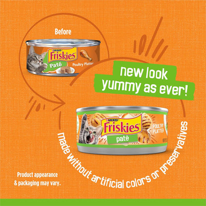 Purina Friskies Poultry Platter wet cat food pack of twenty four