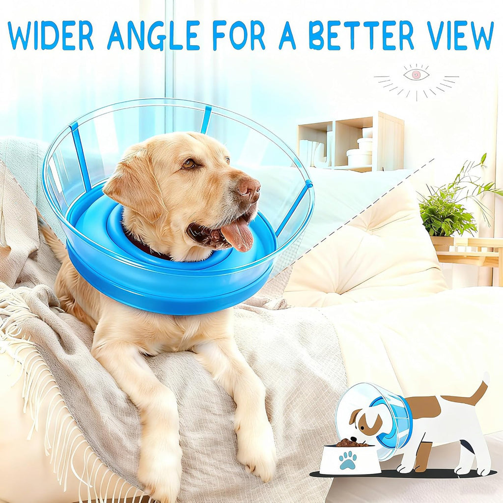 Orlyobabe soft protective collar with clear detachable guard shield