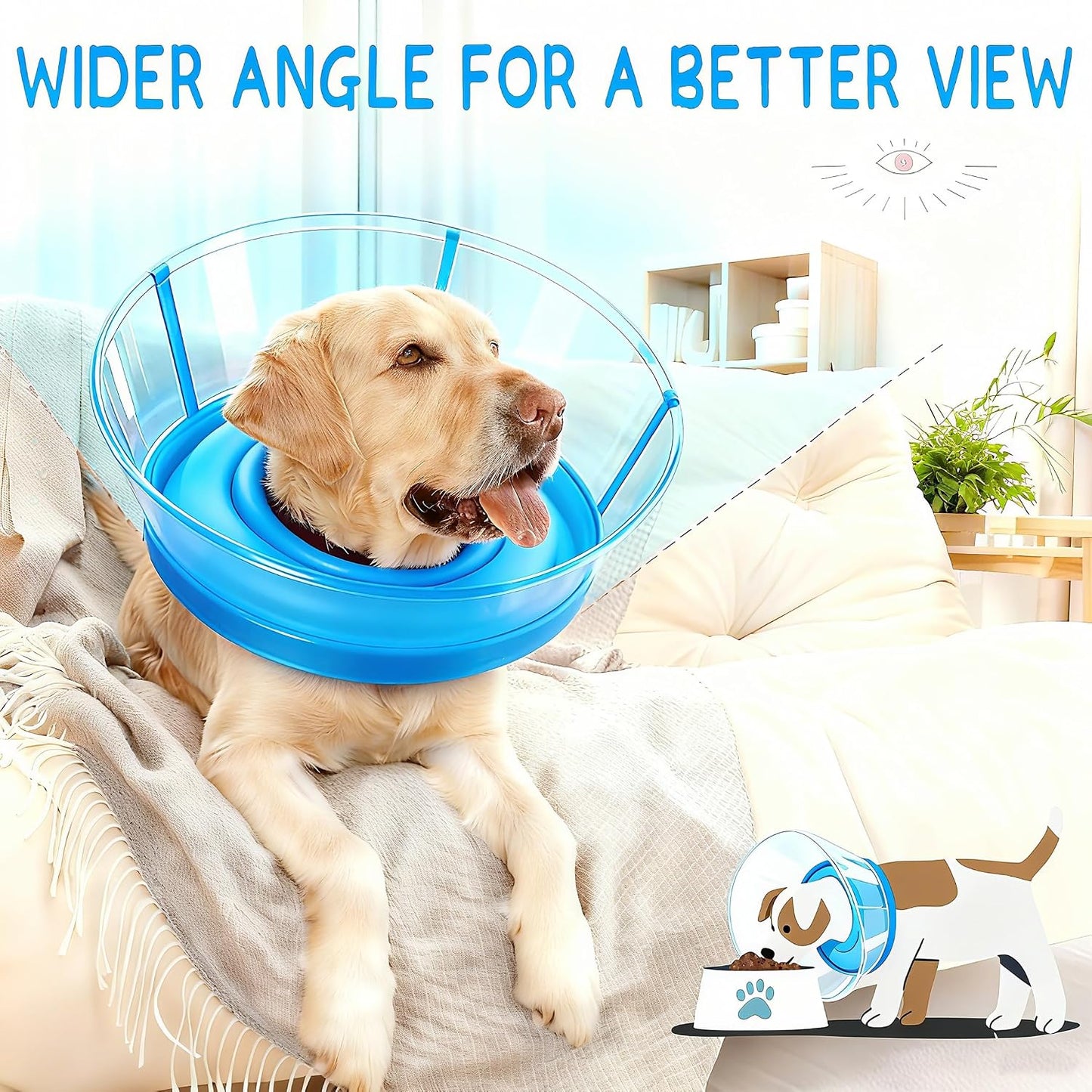 Orlyobabe soft protective collar with clear detachable guard shield