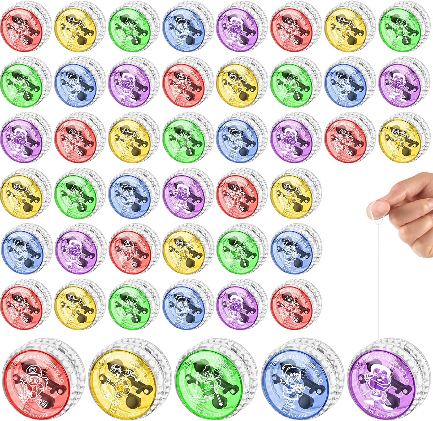 YSBJKWCF LED light up yo-yo 24 pack front view
