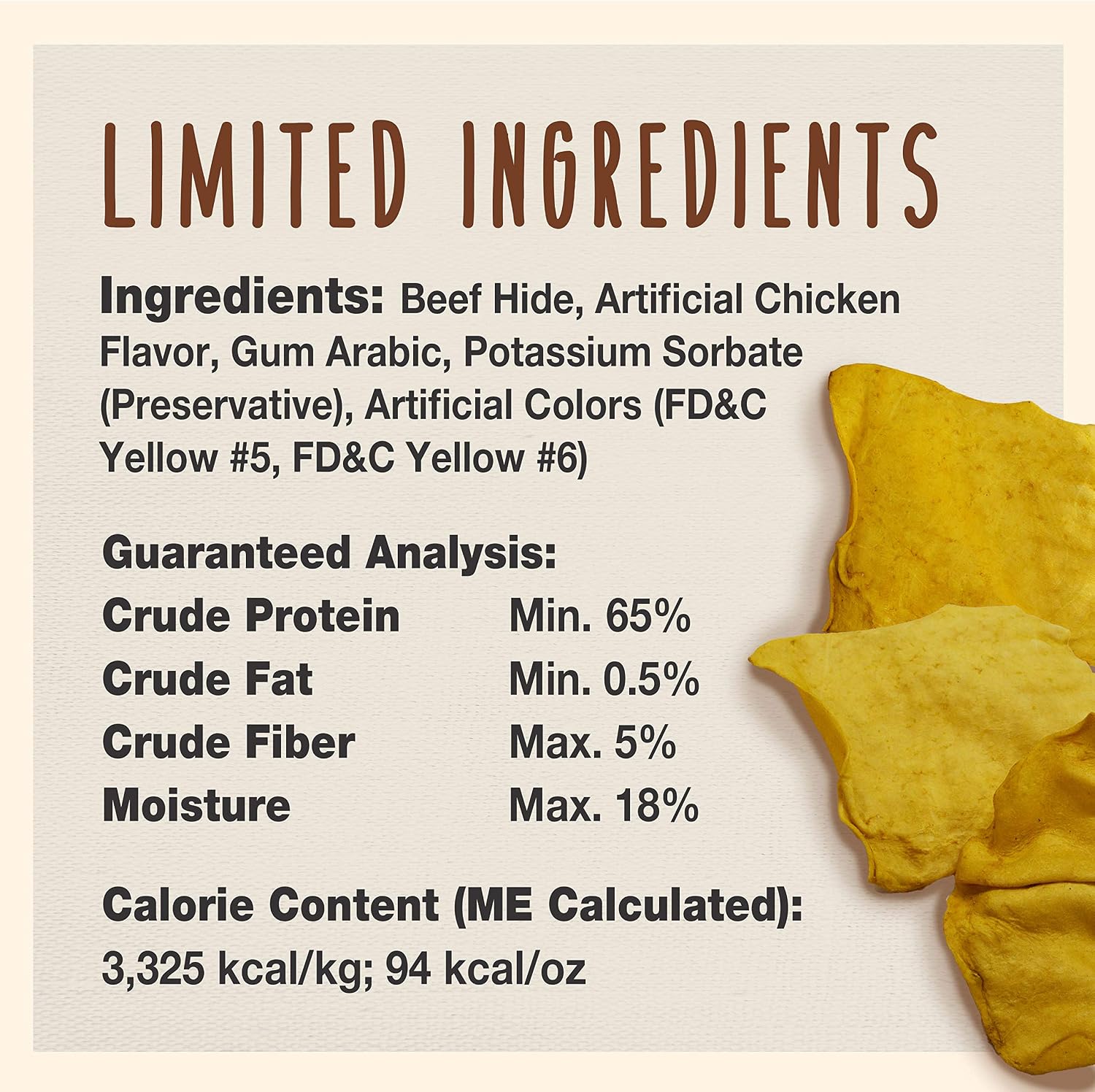 Premium grade beef hide long lasting chew texture