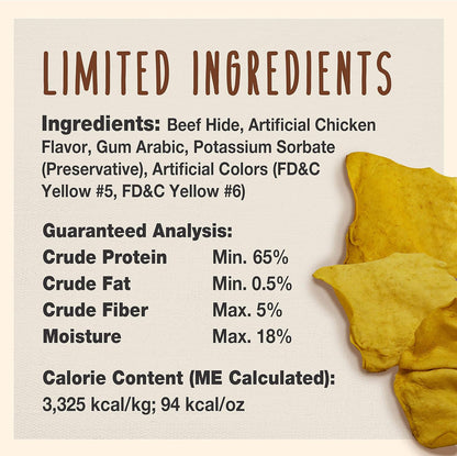 Premium grade beef hide long lasting chew texture