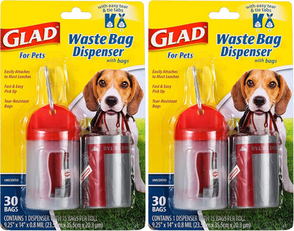 An open Glad for Pets extra large dog poop bag highlighting its wide dimensions for sanitary disposal.