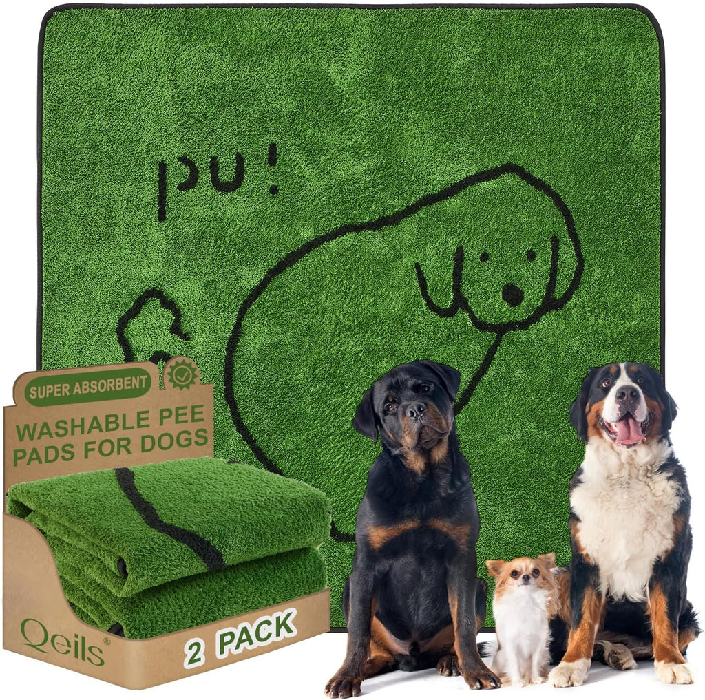 Qeils Reusable Puppy Pads, Washable Pee Pads for Dogs 2 Pack Durable Absorbent Leakproof Dog Training Pads for Home or Travel, Non-Slip Wee Wee Pads Potty Pads 18"x24" - Image 14