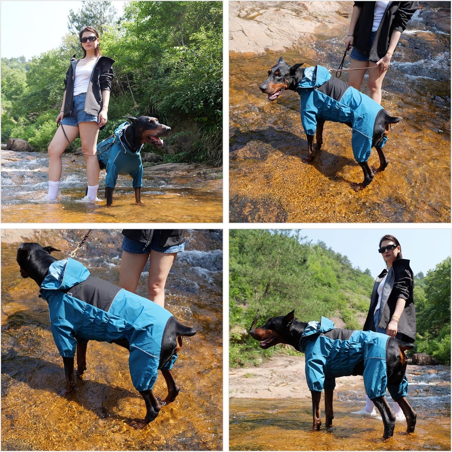 LOVELONGLONG Waterproof Dog Raincoat with Removable Hood - Outdoor Full Body Dog Jacket, Windproof Snowproof Shell Suit - All Season Pet Rain Gear Mustard Yellow 3XL - Image 15