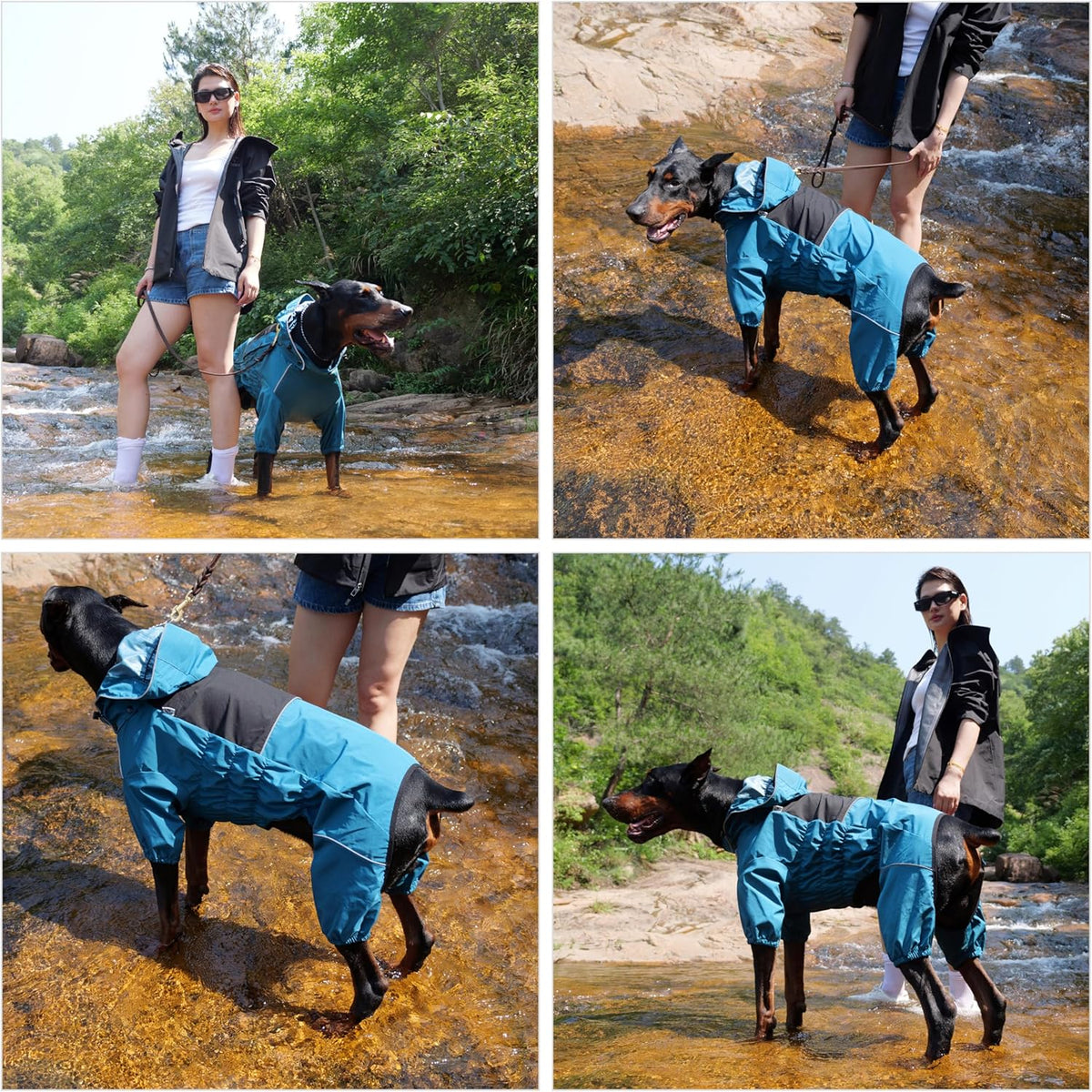 LOVELONGLONG Waterproof Dog Raincoat with Removable Hood - Outdoor Full Body Dog Jacket, Windproof Snowproof Shell Suit - All Season Pet Rain Gear Mustard Yellow 3XL - Image 15